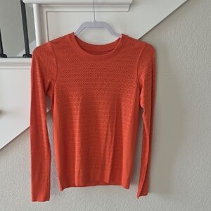 Lululemon Athletica Orange Long Sleeve Top